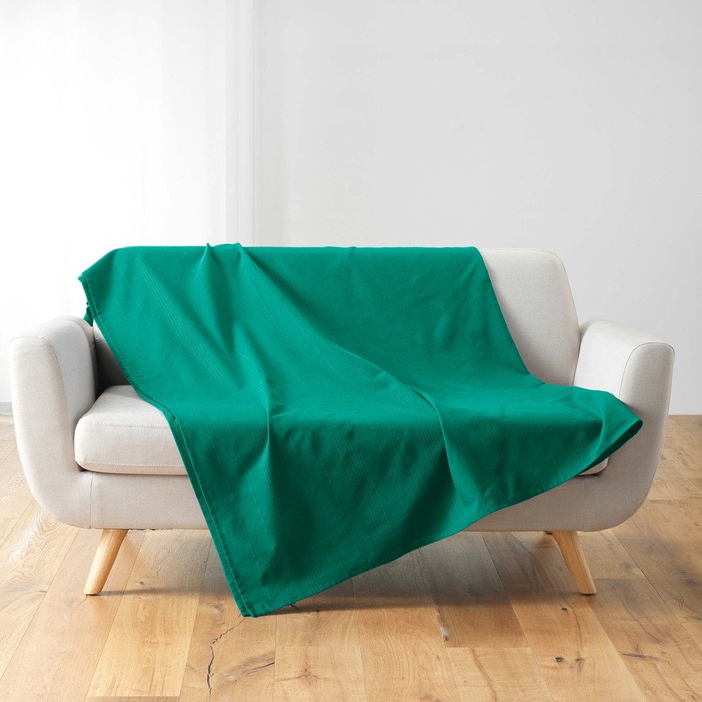 Kékeszöld ágytakaró 180x220 cm Lucile – douceur d'intérieur