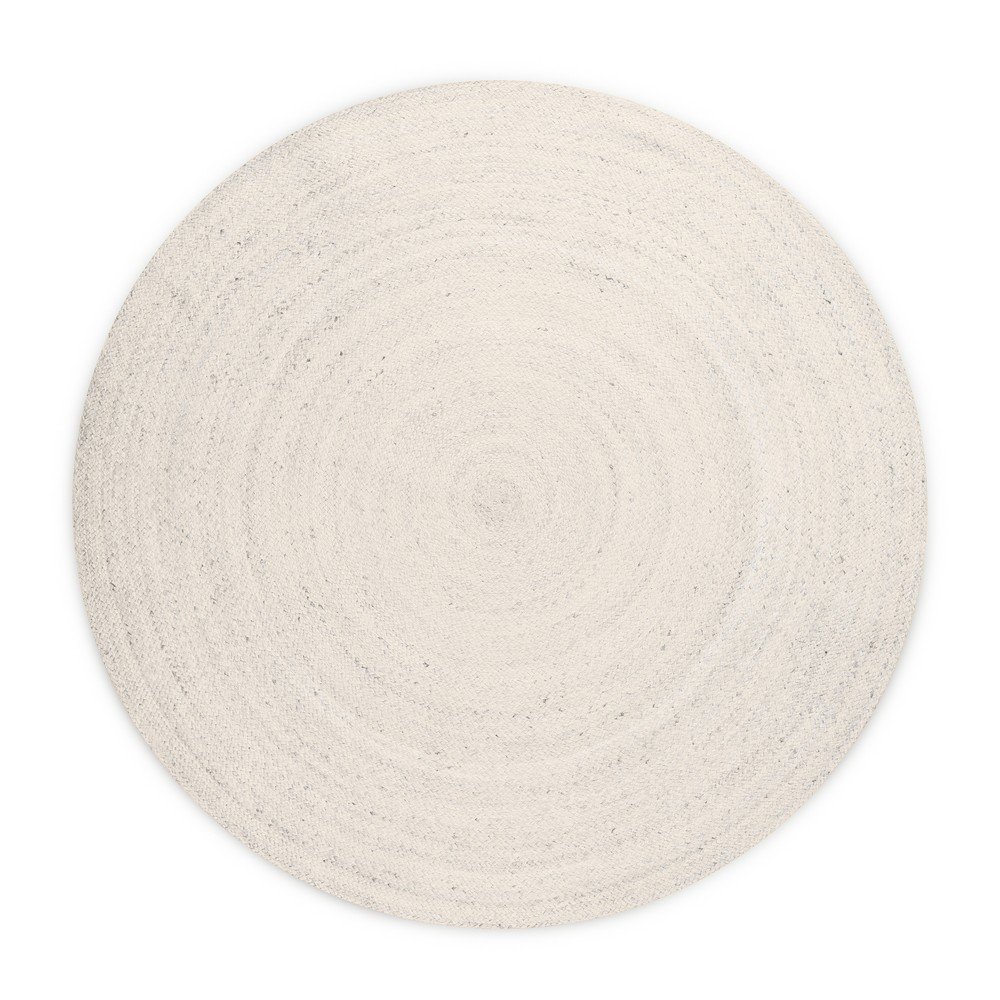 Krémszínű kétoldalas-kézi szövésű juta kerek szőnyeg ø 200 cm Braided – Hanse Home