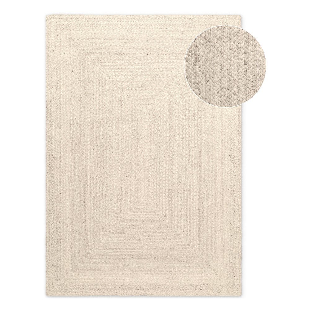 Krémszínű kétoldalas-kézi szövésű juta szőnyeg 160x230 cm Juno – Hanse Home