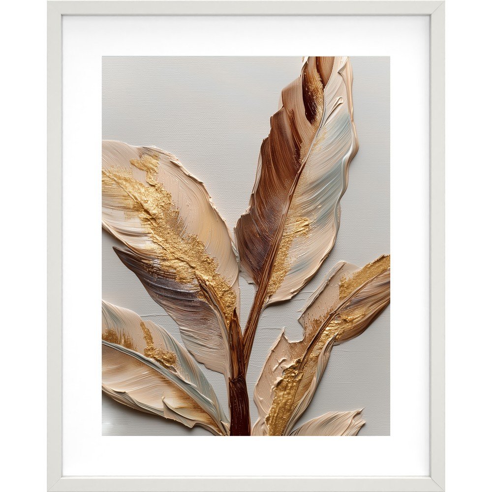 Nyomtatott keretezett kép 40x50 cm Golden Strelitzia – Styler
