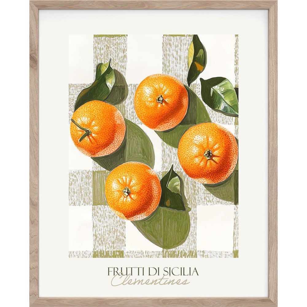 Nyomtatott keretezett kép 40x50 cm Mandarines  – Styler
