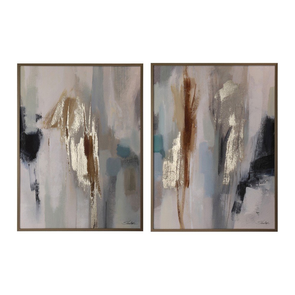 Nyomtatott keretezett-vászon kép szett kézzel festett részletekkel 2 db-os 60x80 cm Gallery – Bizzotto