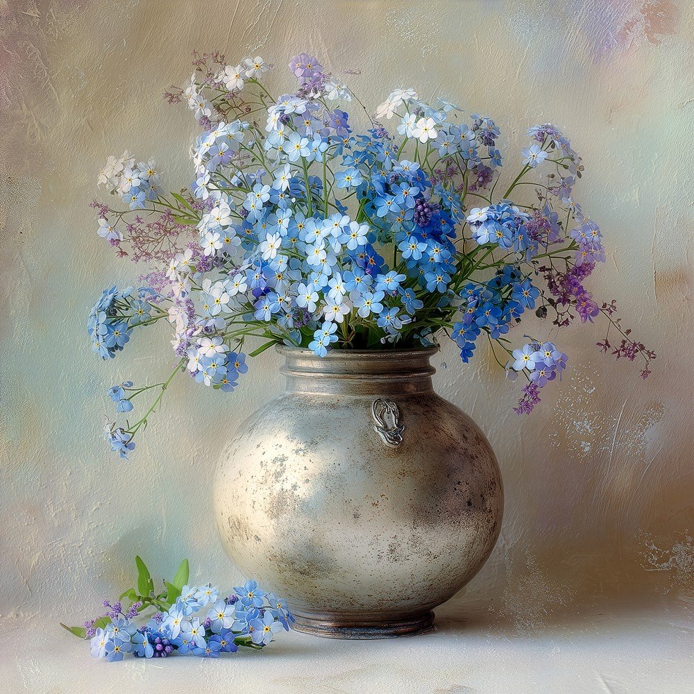 Nyomtatott vászon kép 32x32 cm Forget-me-not – Styler
