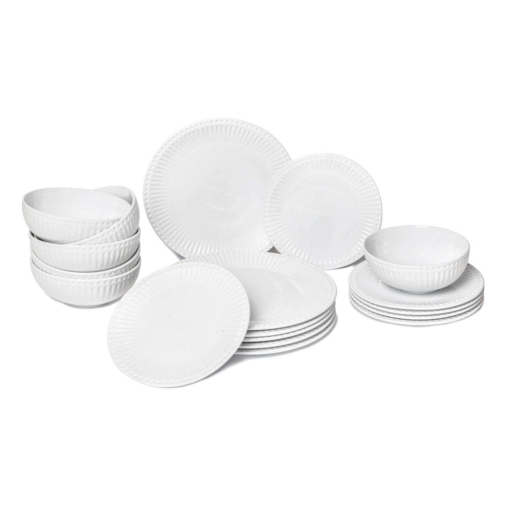 Porcelán étkészlet 18 db-os Purita – Bonami Essentials