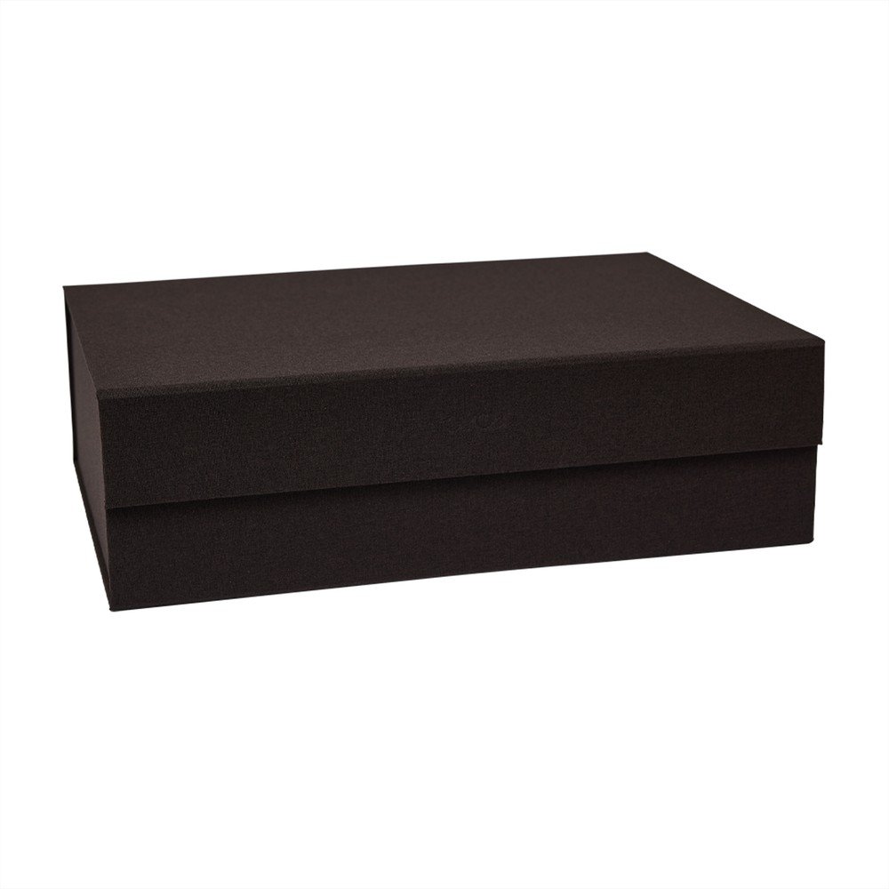 Sötétbarna fedeles karton tárolódoboz 45x33x15 cm Hako – OYOY Living Design
