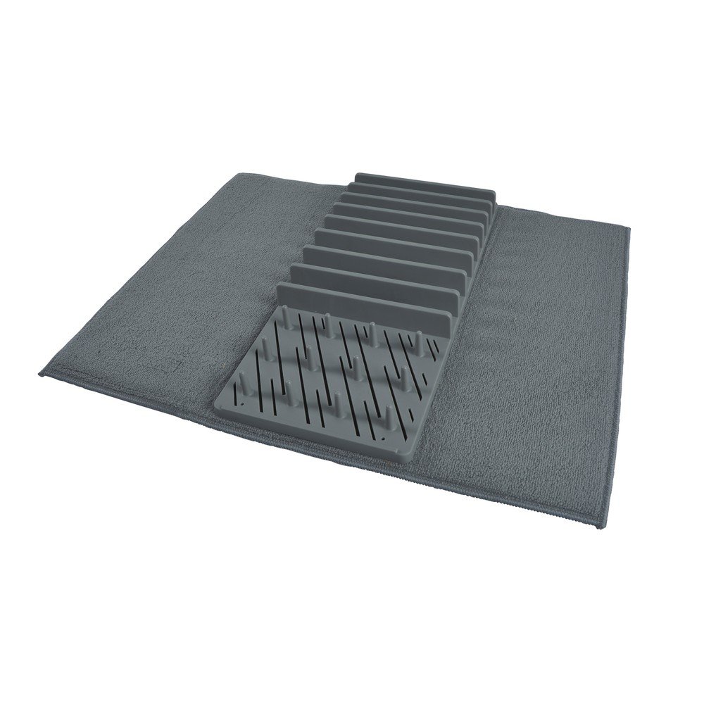 Szürke műanyag edénycsepegtető alátét 50x38 cm – Homéa