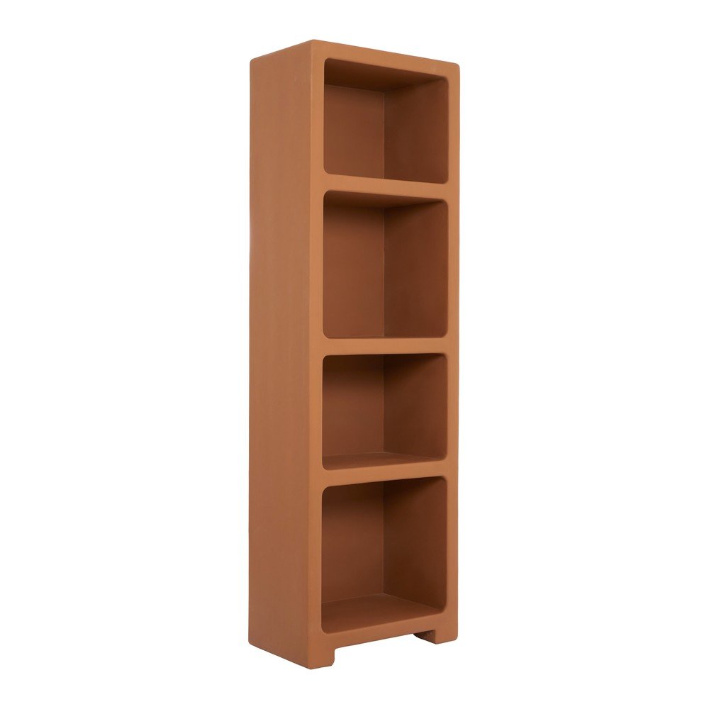 Terrakotta színű könyvespolc 60x190x35 cm Naluno – Light & Living