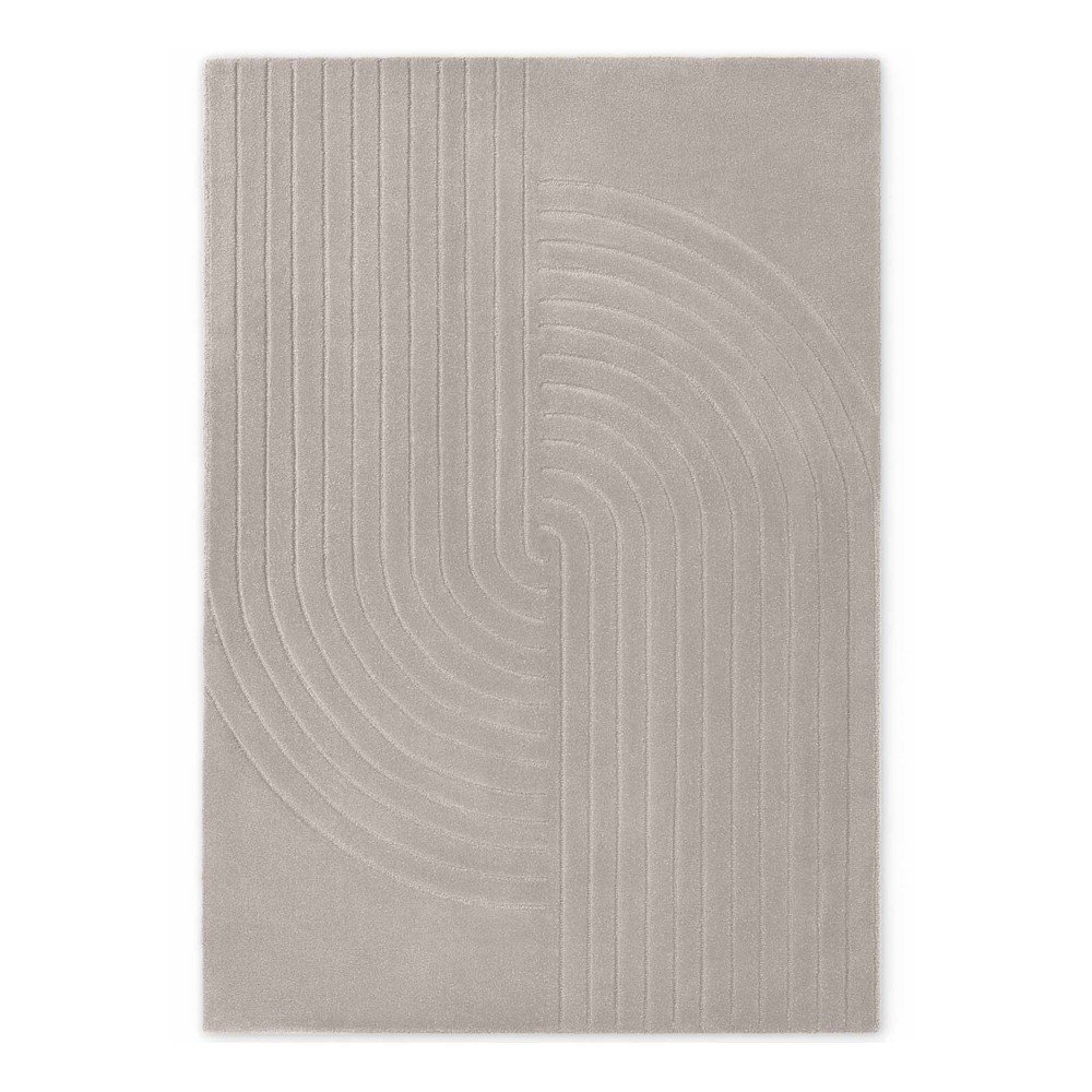 Világosszürke kézi szövésű gyapjú szőnyeg 120x180 cm Arcura – Vikosa