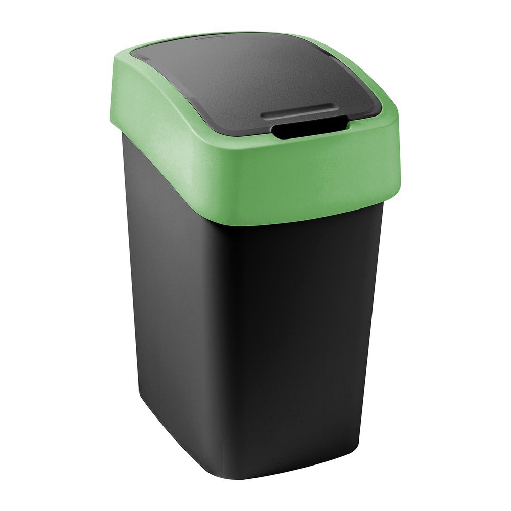 Zöld-fekete műanyag szelektív szemetes 9 l Flip Bin – Curver