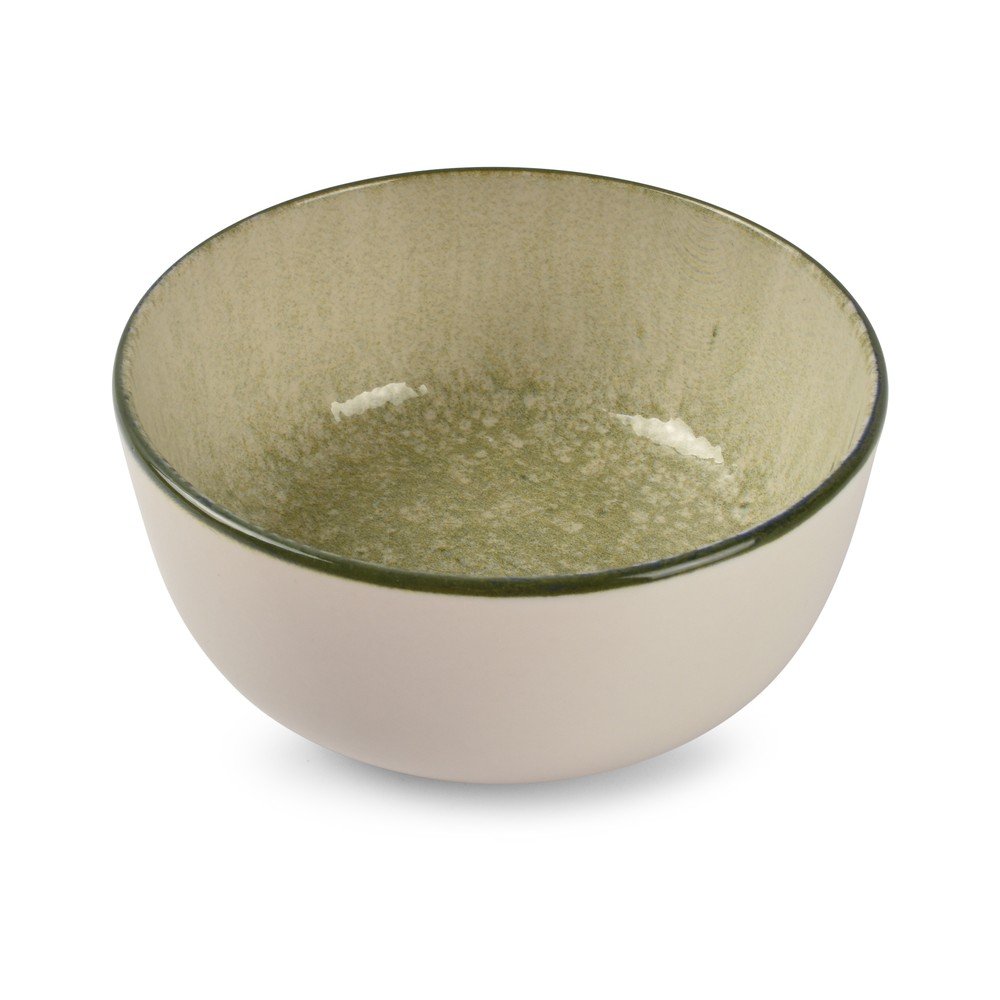 Zöld-krémszínű kőedény tálka 740 ml Gravel – ONA