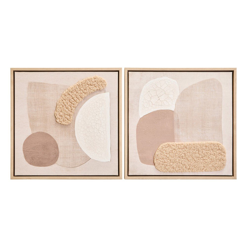 3D-s keretezett-vászon kép szett 2 db-os 40x40 cm Astratto – Premier Housewares