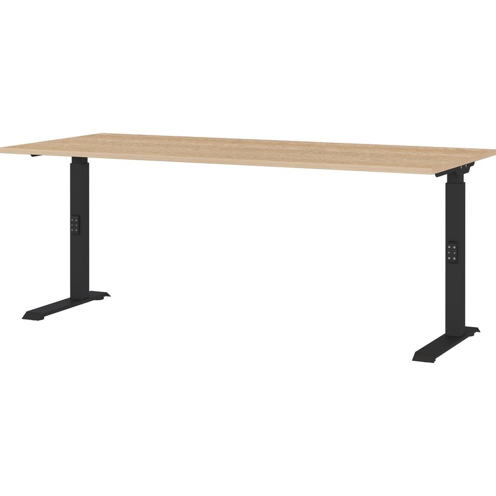 Állítható íróasztal tölgyfa dekoros asztallappal 80x180 cm Lissabon – Germania