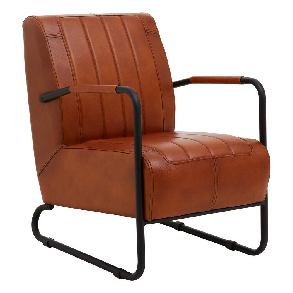 Barna bőr fotel Buffalo – Premier Housewares