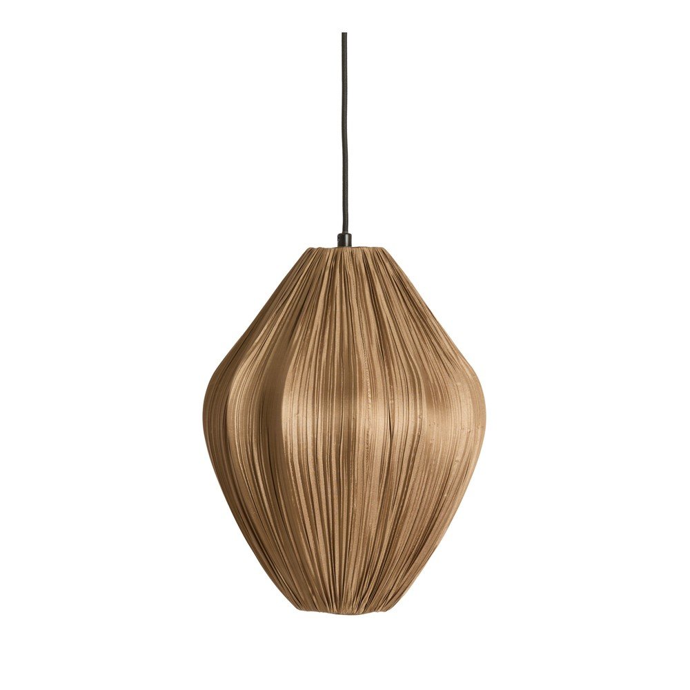 Barna függőlámpa textil búrával ø 12 cm Verita – Light & Living