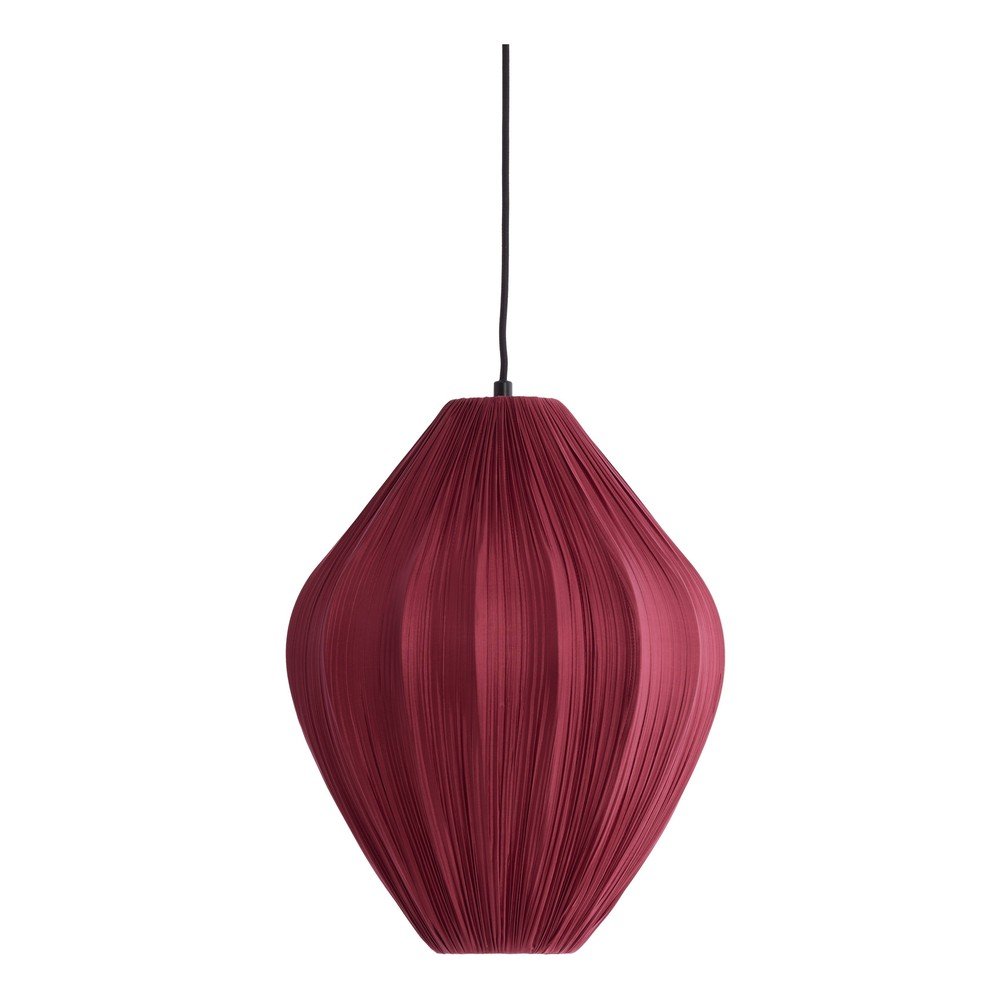 Borvörös függőlámpa textil búrával ø 12 cm Verita – Light & Living