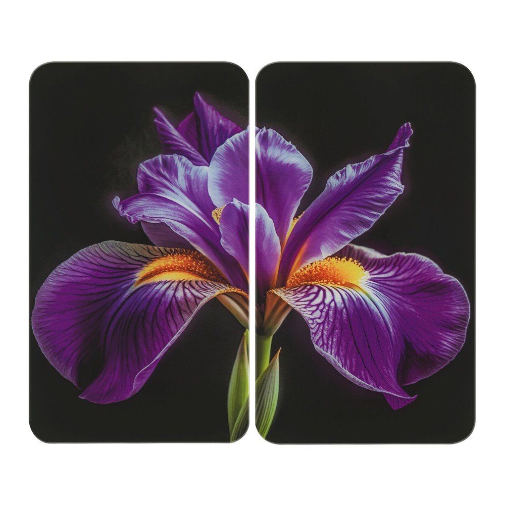 Edzett üveg tűzhely fedőlap szett 2 db-os 52x30 cm Iris – Wenko