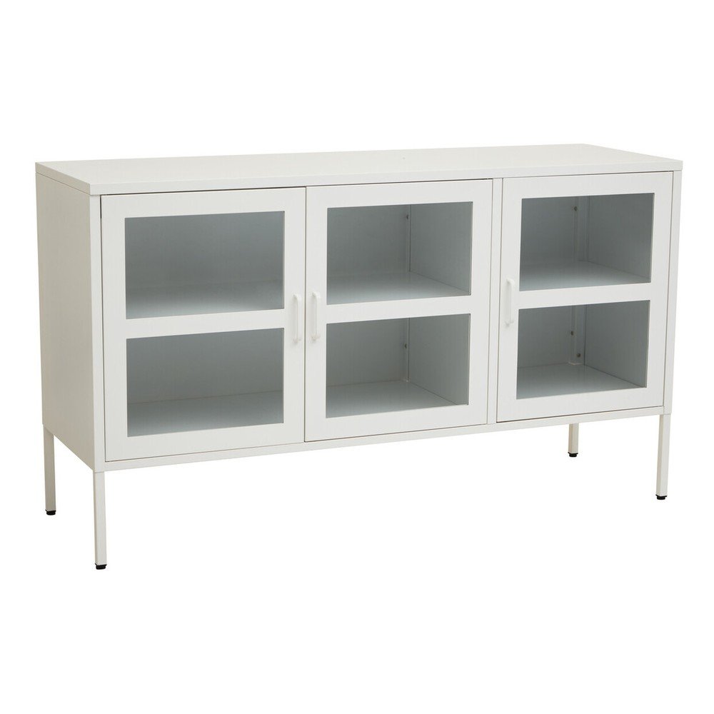 Fehér acél tálalószekrény 140x80x45 cm Acier – Premier Housewares
