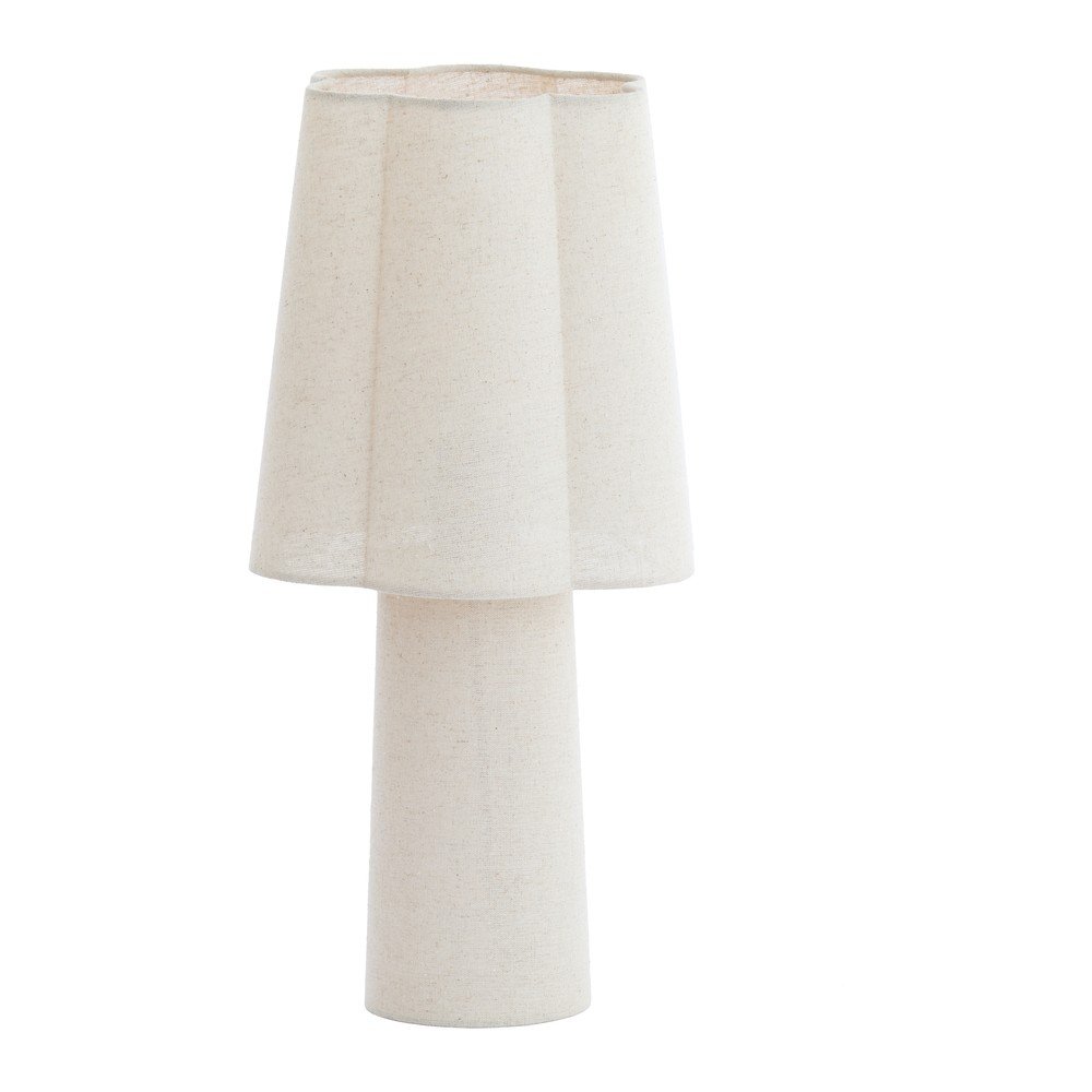 Fehér asztali lámpa textil búrával (magasság 50 cm) Musaby – Light & Living