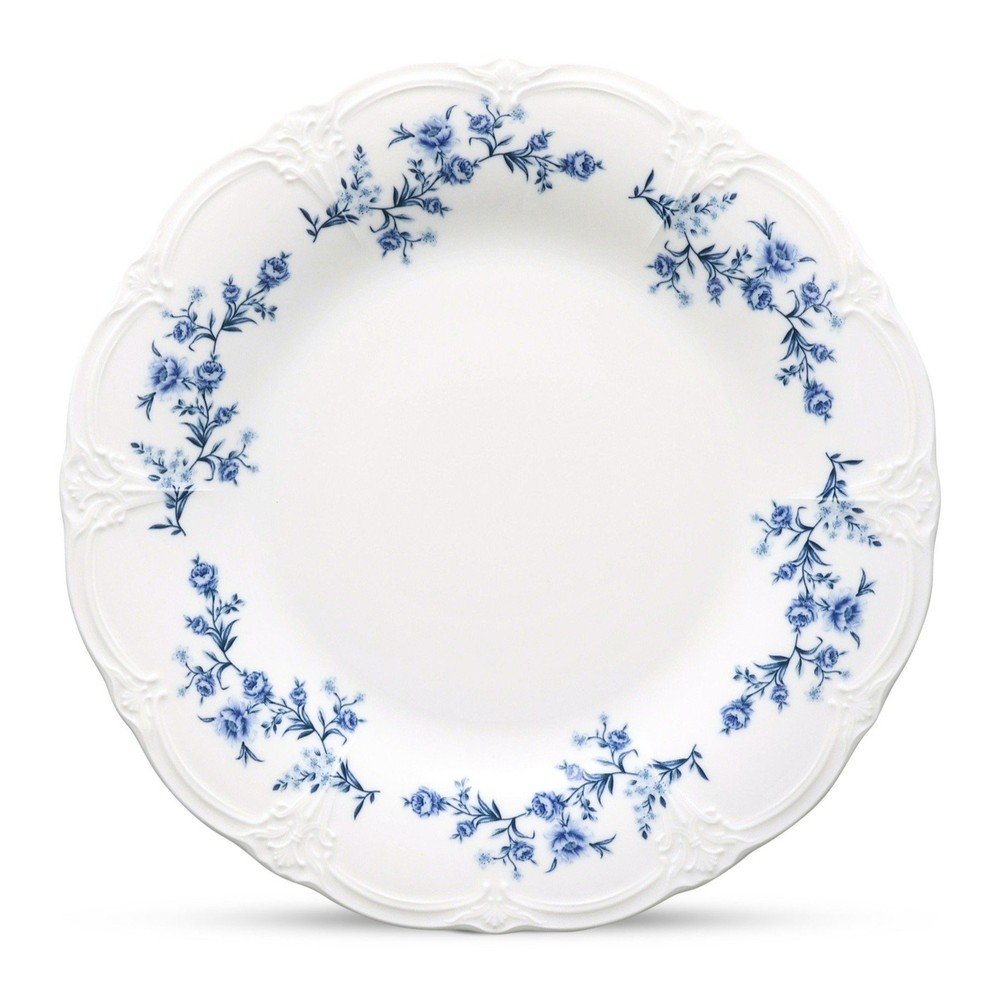 Fehér-kék porcelán tányér ø 27