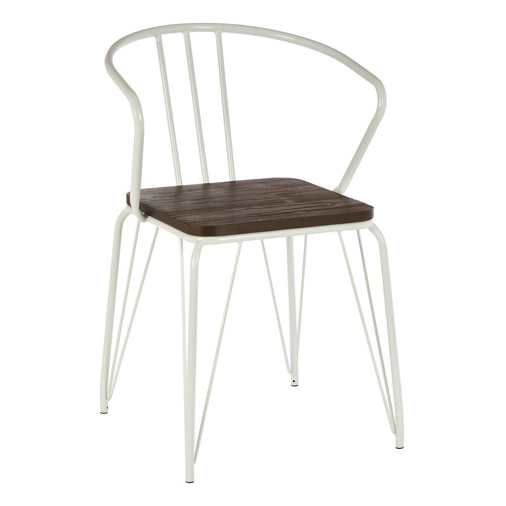 Fehér-natúr színű szilfa étkezőszék District – Premier Housewares