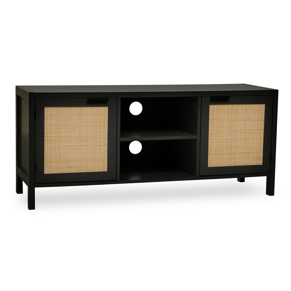 Fekete TV-állvány 120x52x38 cm Sherman – Premier Housewares