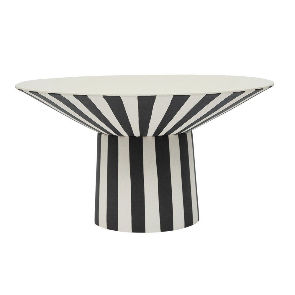 Fekete-fehér-bézs kőedény tál ø 30 cm Toppu – OYOY Living Design