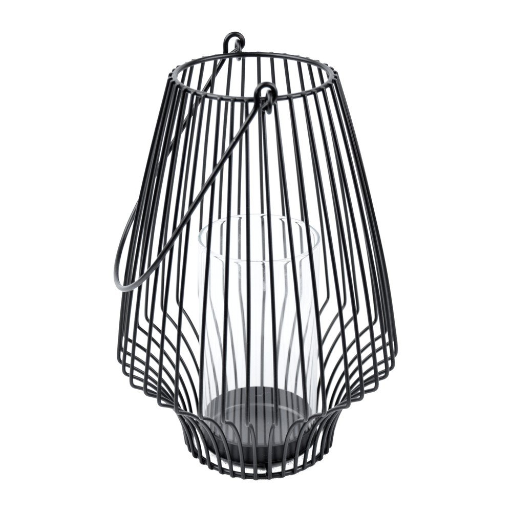 Fém lámpás (magasság 28 cm) – Ego Dekor
