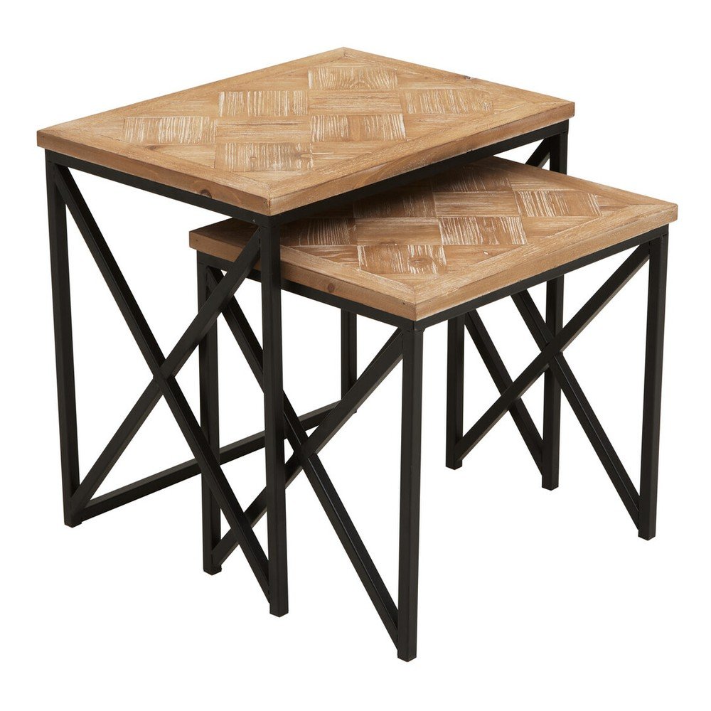 Jegenyefenyő tárolóasztal szett 2 db-os 38x51 cm Kickford – Premier Housewares