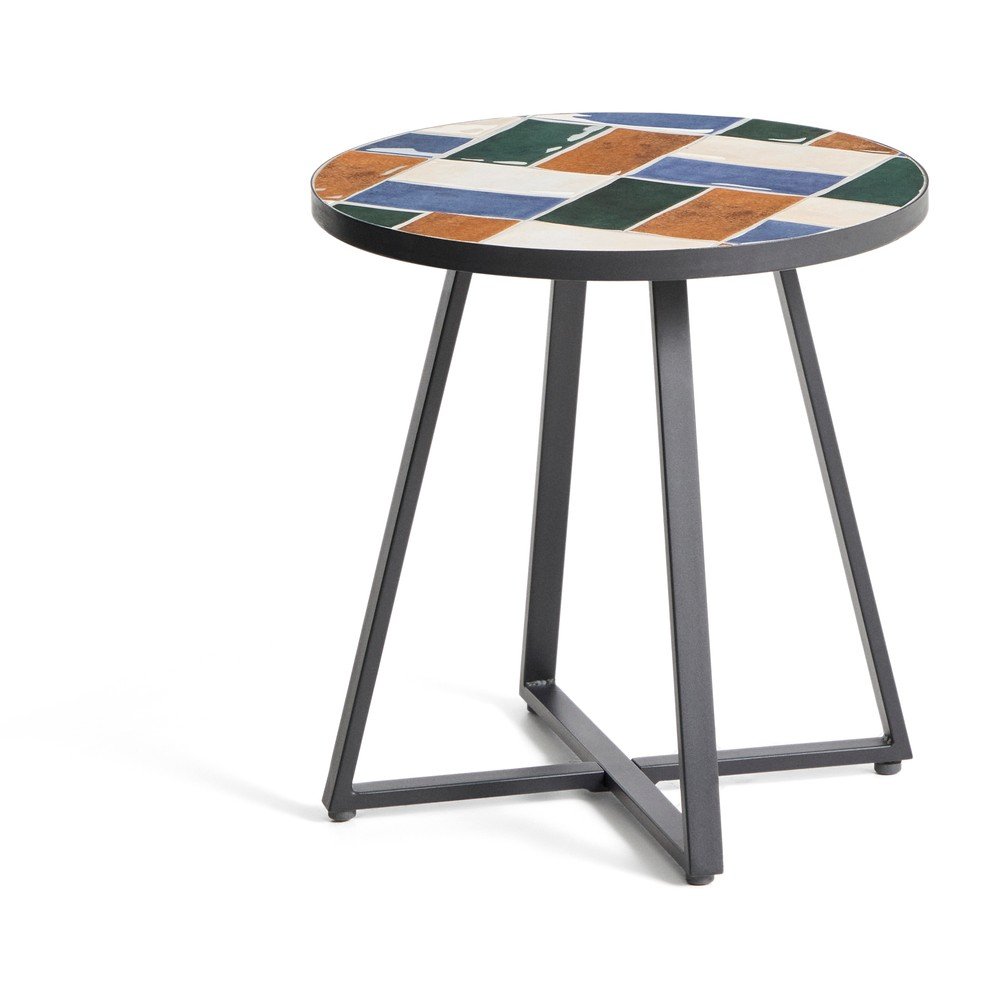 Kerek kerti kisasztal kerámia asztallappal ø 45 cm Tella – Kave Home