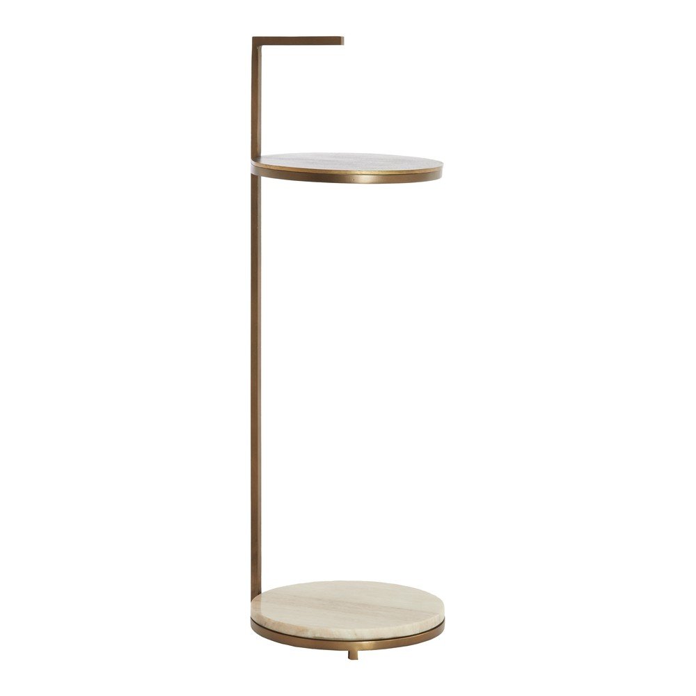 Kerek tárolóasztal márvány asztallappal ø 26 cm Leda – Light & Living