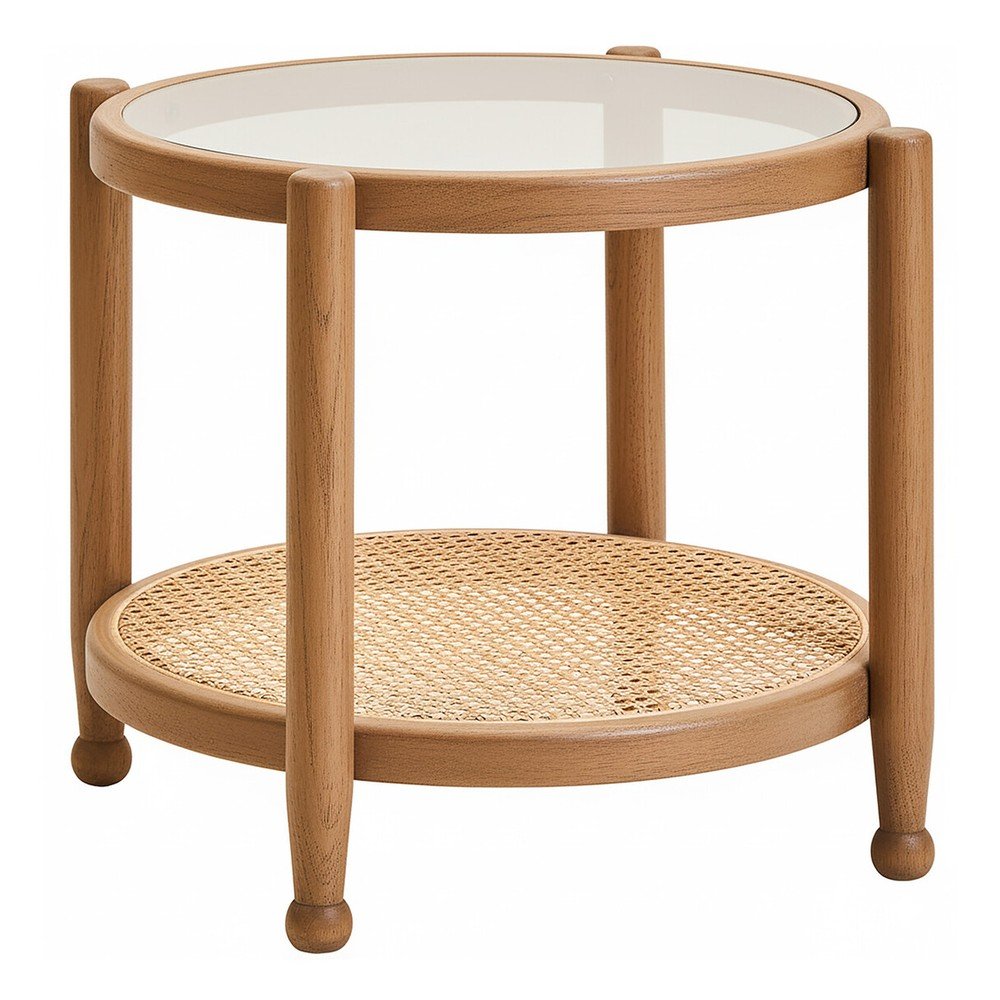 Kerek tárolóasztal üveg asztallappal ø 57 cm Cebu – Premier Housewares