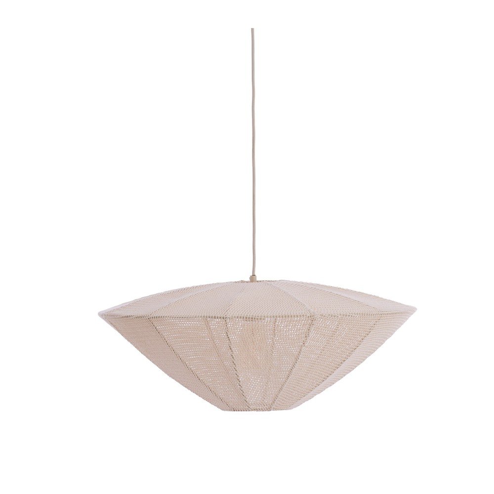 Krémszínű függőlámpa textil búrával Satilla – Light & Living