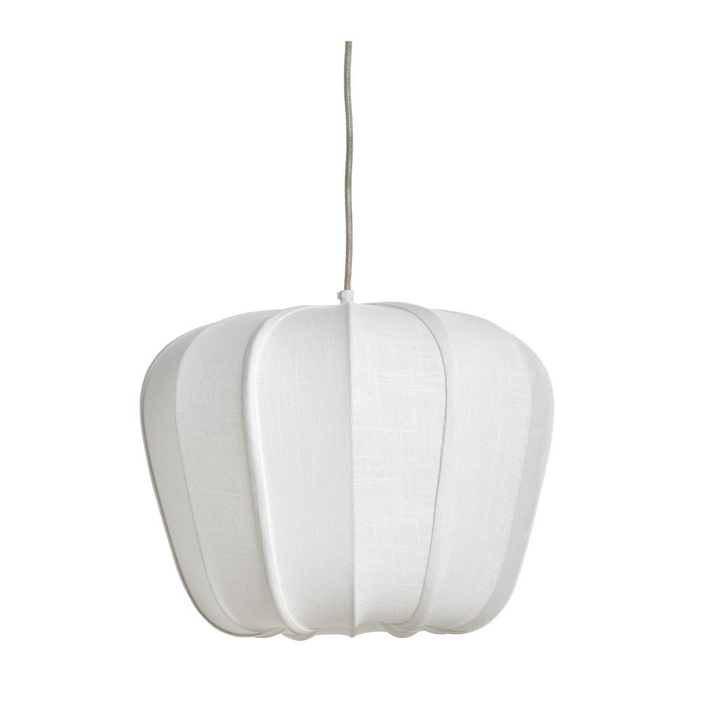 Krémszínű függőlámpa textil búrával Zubedo – Light & Living