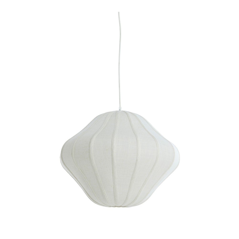 Krémszínű függőlámpa textil búrával ø 10 cm Sukau – Light & Living