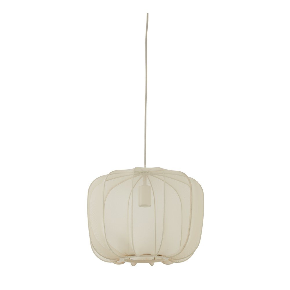 Krémszínű függőlámpa textil búrával ø 12 cm Plumeria – Light & Living