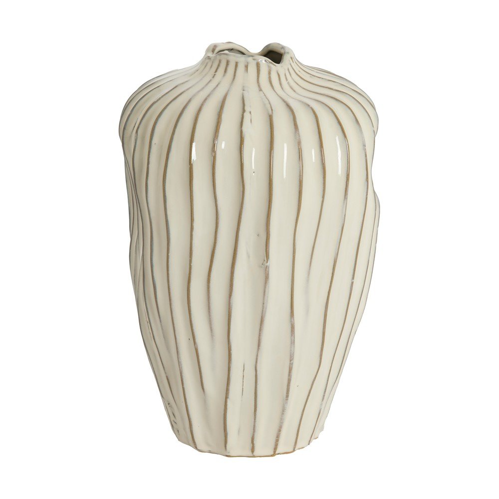 Krémszínű kerámia váza (magasság 30 cm) Vechhia – Light & Living