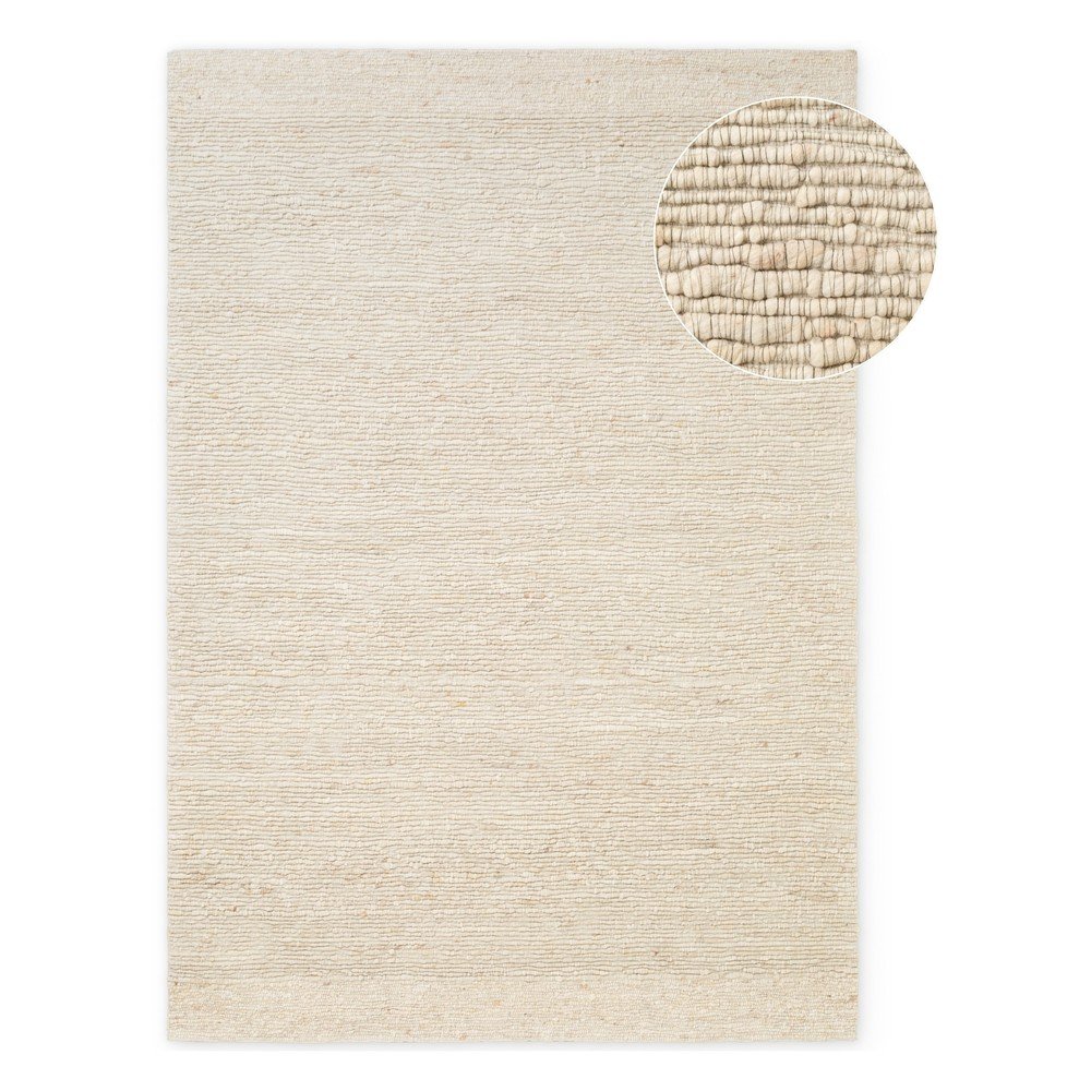 Krémszínű kézi szövésű gyapjú szőnyeg 80x150 cm Bexley Woolwich – Ted Baker