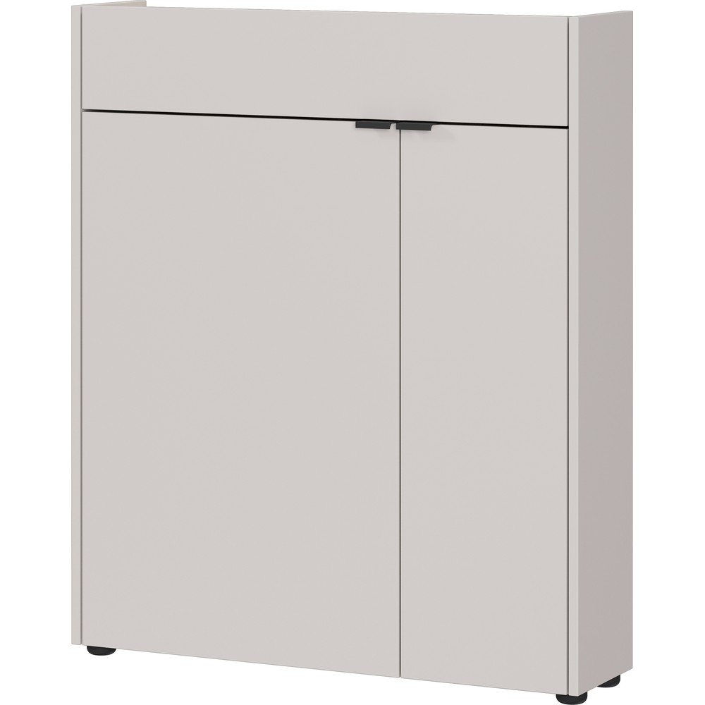 Krémszínű matt szekrény 83x99x22 cm Ameca – Germania