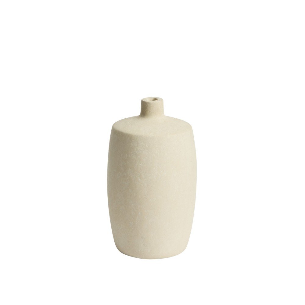 Krémszínű papírmasé váza (magasság 26 cm) Mireni – Kave Home