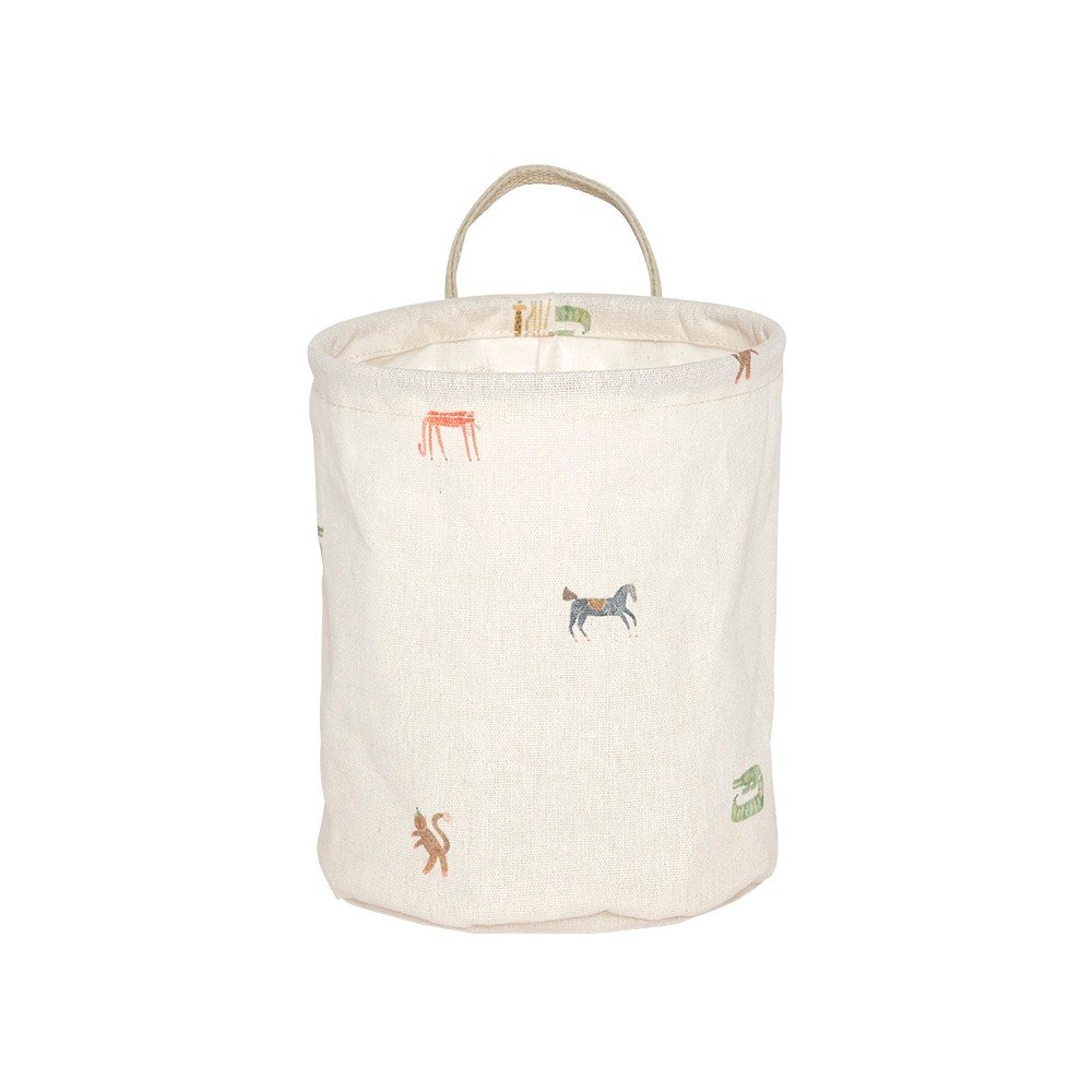 Krémszínű textil játéktároló kosár ø 18x22 cm Moira – OYOY Mini