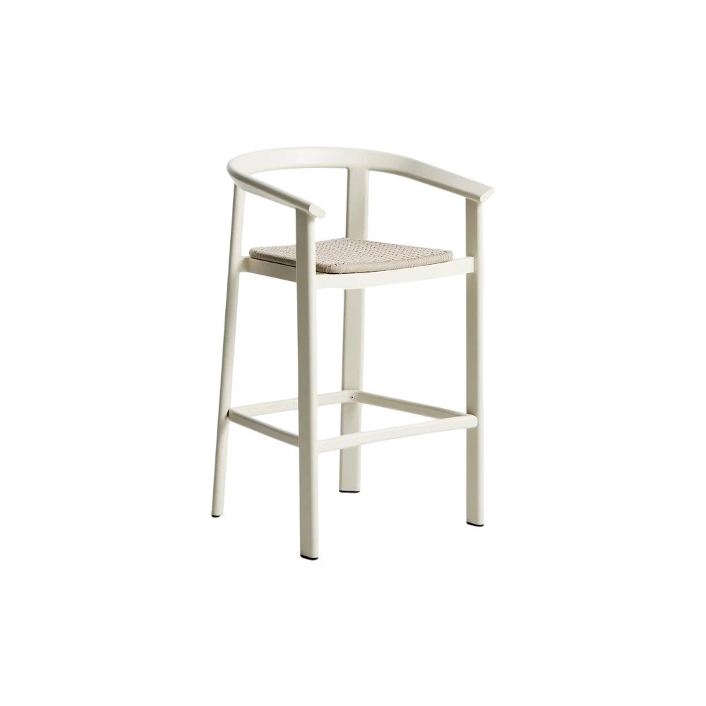Krémszínű tömörfa kerti bárszék Erice – Kave Home