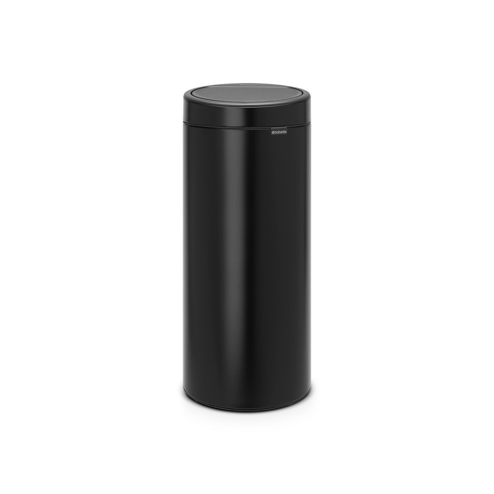 Matt fekete acél érintésre nyíló szemetes 30 l Touch Bin – Brabantia