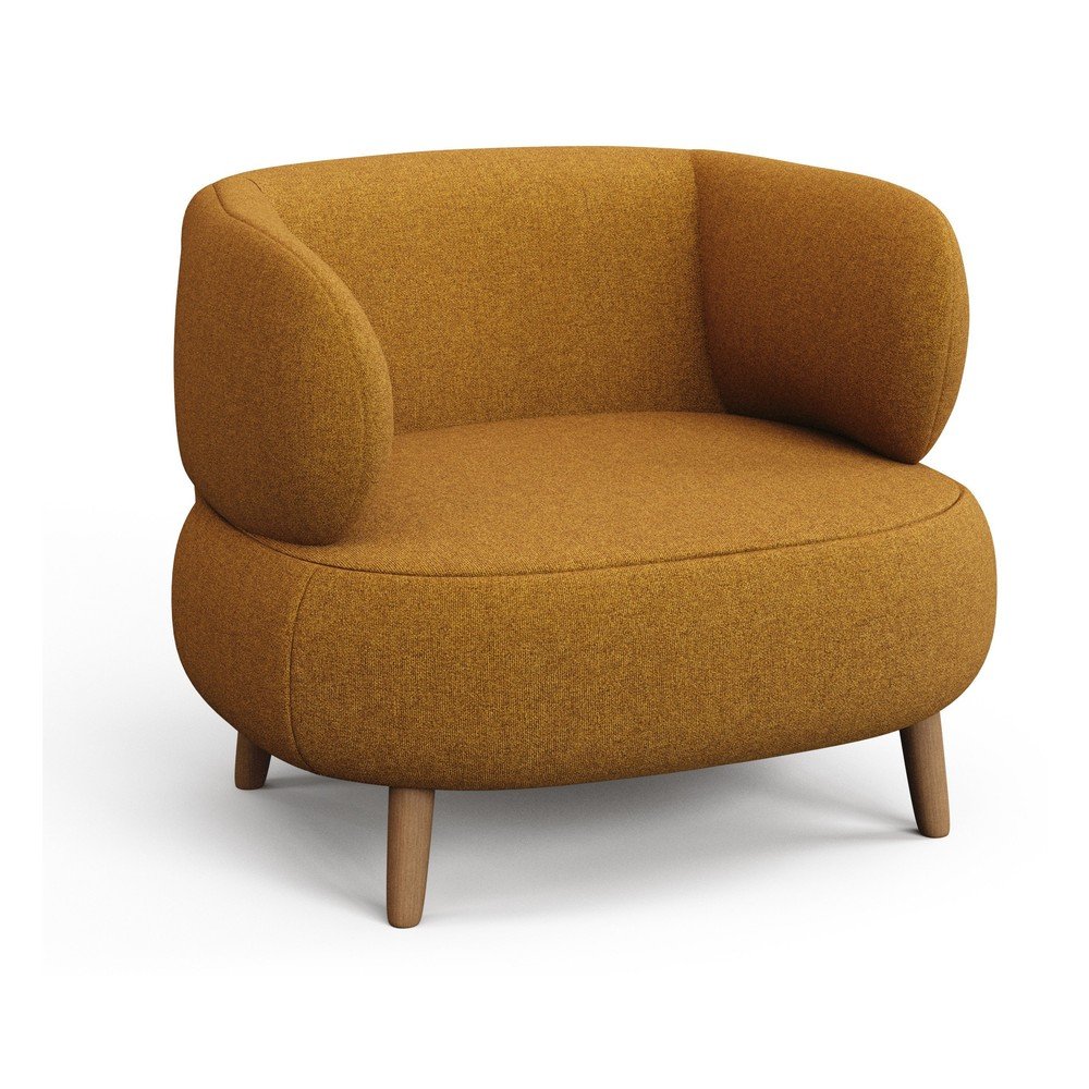 Mustársárga buklé fotel Luisa – Kave Home