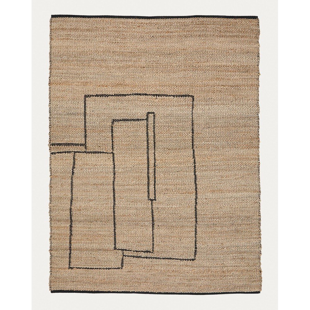 Natúr színű kétoldalas-kézi szövésű juta szőnyeg 200x300 cm Velira – Kave Home