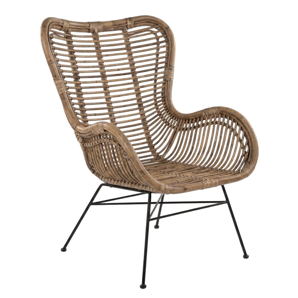 Natúr színű rattan kerti fotel Rattan – Ego Dekor