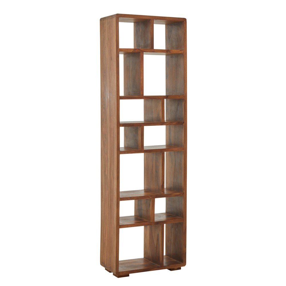 Natúr színű rózsafa polcos állvány 58x190x30 cm Surati – Premier Housewares