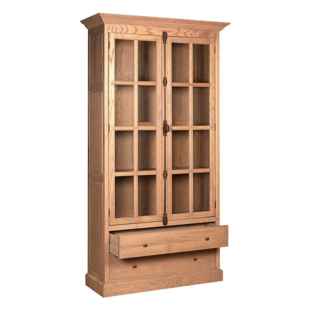 Natúr színű tölgyfa tálalószekrény 124x230x47 cm Lyon – Premier Housewares