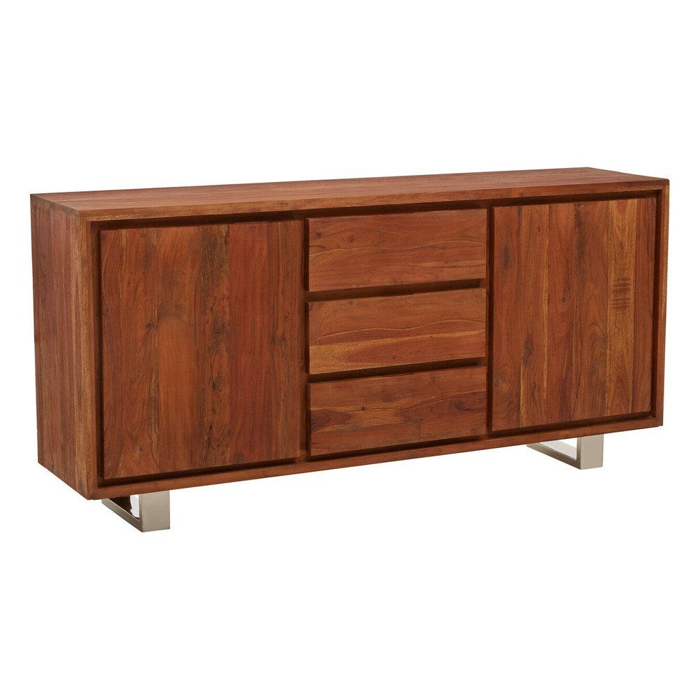 Sötét natúr színű akácfa komód 170x82x42 cm Simla – Premier Housewares