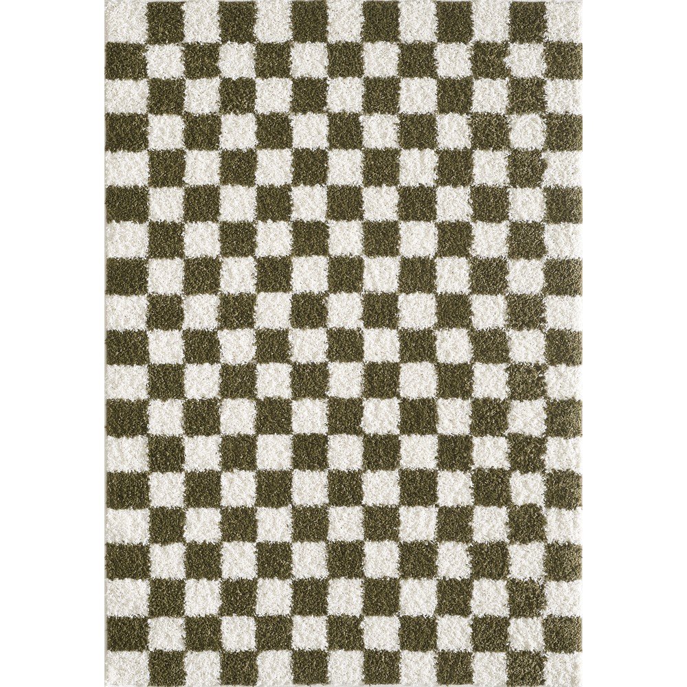 Sötétzöld-krémszínű szőnyeg 160x230 cm Grida – ESTE