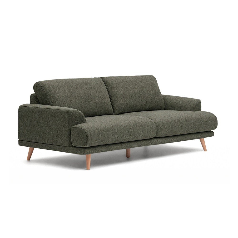 Sötétzöld zsenília kanapé 228 cm Karin – Kave Home